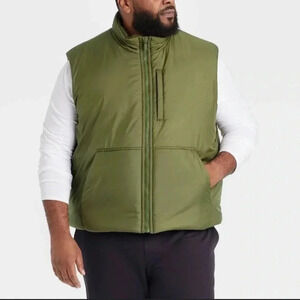 XL Puffer Vest Men’s Green All in Motion